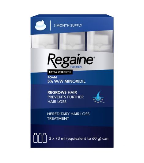 Regaine For Men 5% W/W Foam 3x60g