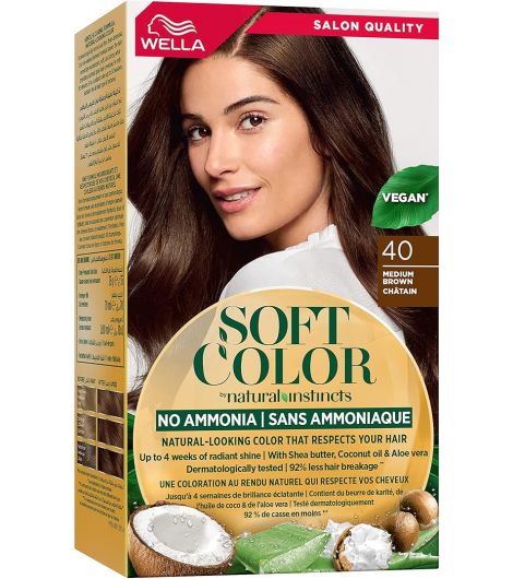 Wella Soft Color Natural Instincts Hair Color 4/0 Medium Brown