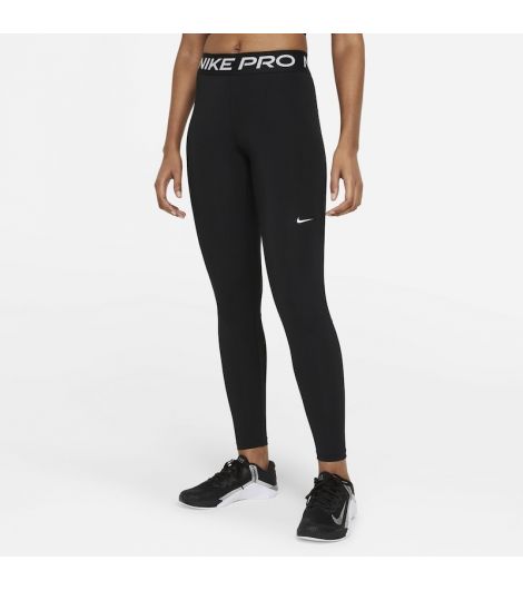 Nike Pro Women's Mid-Rise Mesh-Paneled Leggings