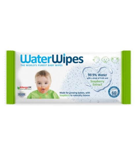 WaterWipes Baby Wipes with Soapberry Extract 60's