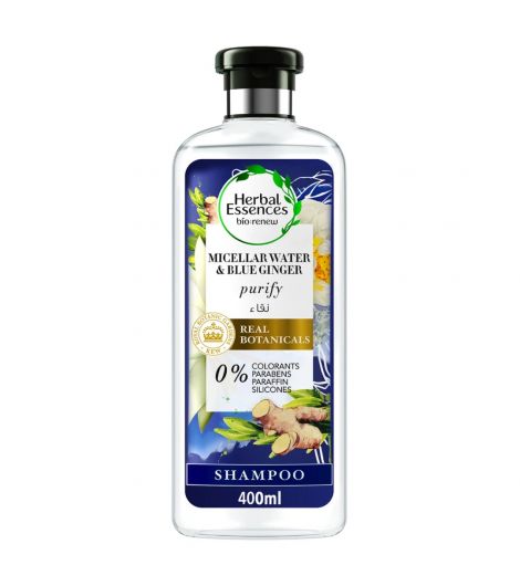 Herbal Essences Bio Renew Purify Micellar Water & Blue Ginger Shampoo 400 ml