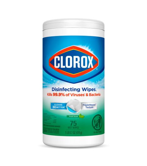 Clorox Disinfectant Wipes Fresh - 75 Wet Wipes