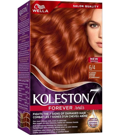 Koleston Supreme Hair Color 6/4 Flaming Copper