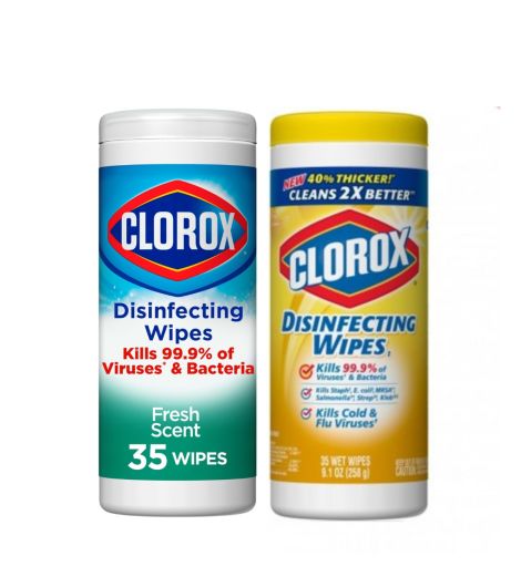 Clorox Disinfecting Wipes With Citrus Blend + CloroxDisinfecting Wipes, Fresh Scent, - 35 Wipes Each