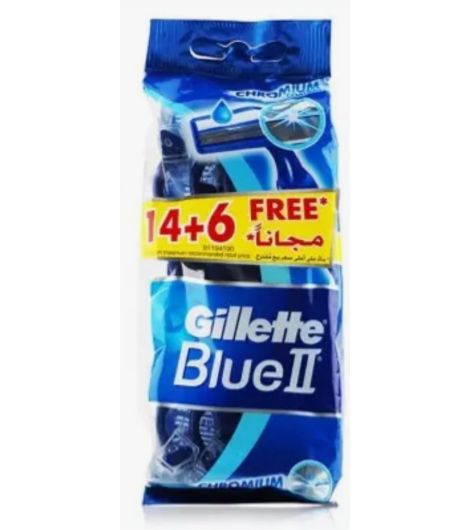 Gillette Blue II Disposable Razor 14+6 Pieces