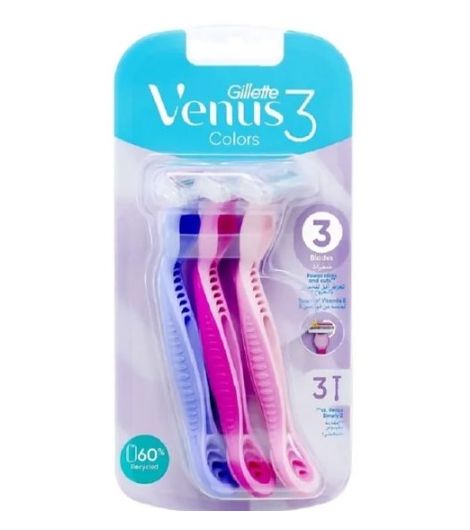 Gillette Venus Simply 3 Plus Disposable Razors for Women 3 Pieces