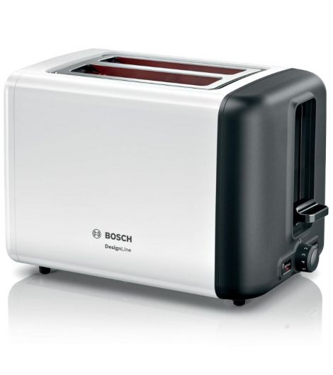 BOSCH TAT3P421GB Compact Toaster DesignLine 970W, White