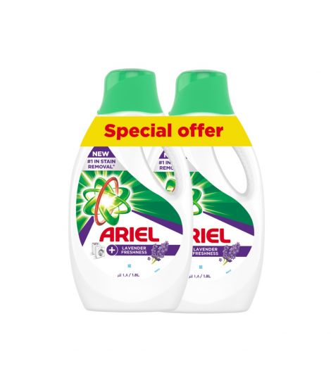 Ariel Lavender Scent Automatic Liquid Gel, 2x1.8L