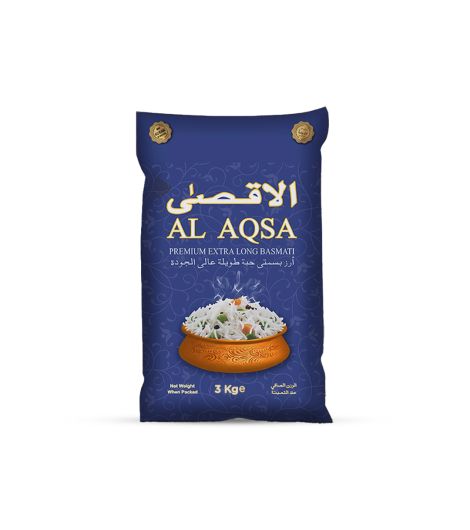 AL AQSA PREMIUM EXTRA LONG BASMATI RICE 3KG