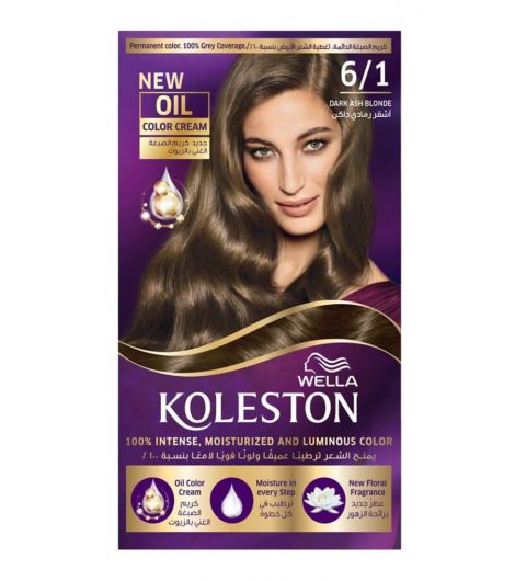 Koleston Maxi Color Cream Kit, 6/1 Dark Ash Brown