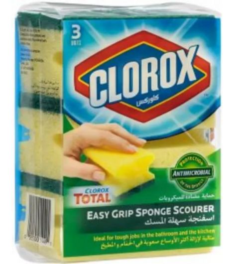Clorox Easy Grip Sponge Scourer - 3 Pieces