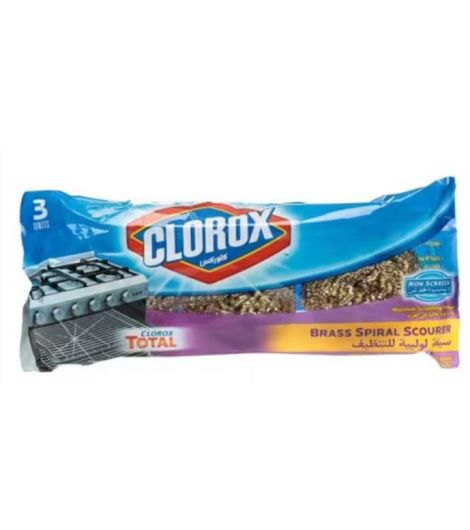 Clorox Brass Spiral Scourer - 3 Pieces