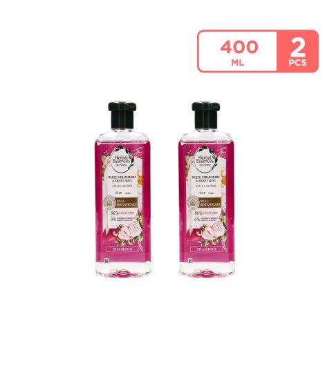 Herbal Essences Bio Renew Clean White Strawberry & Sweet Mint Shampoo 2 x 400 ML