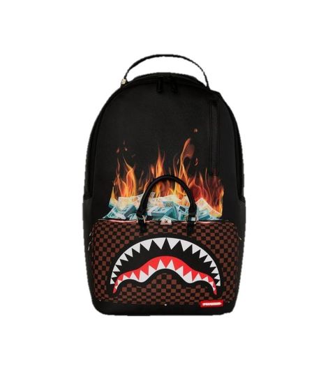 Sprayground Bag Of Money On Fire Dlxsv Backpack
