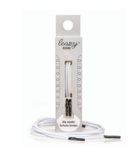 Leazy Round Shoelaces -White