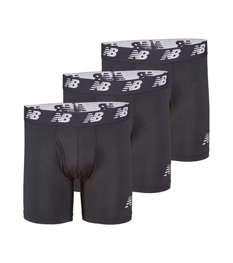 بوكسر Premium بخياطة 6 بوصات من New Balance – للرجال، عبوة من 3 قطع