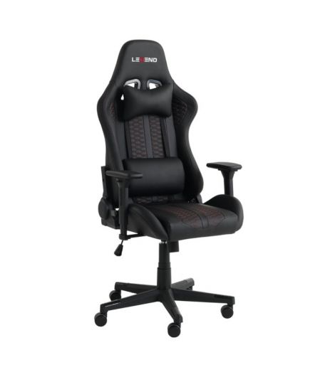 Gaming chair NIBE black faux leather/red