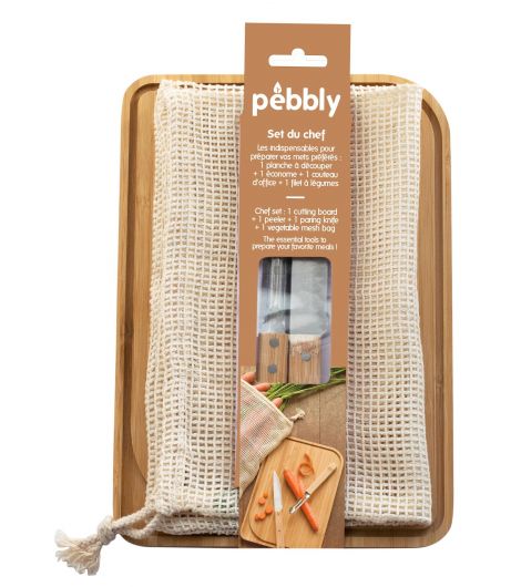 Pebbly Butter Dish with Knife, 3-Piece Set, 1 set - Interismo