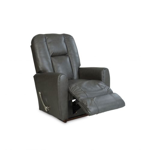 Felix Recliner Rocker (Leather) - Dark Grey