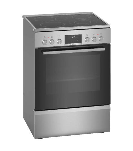 Bosch Serie 6 4 Burners Electric Cooker, 60x60cm, HKS59A20M - Stainless Steel