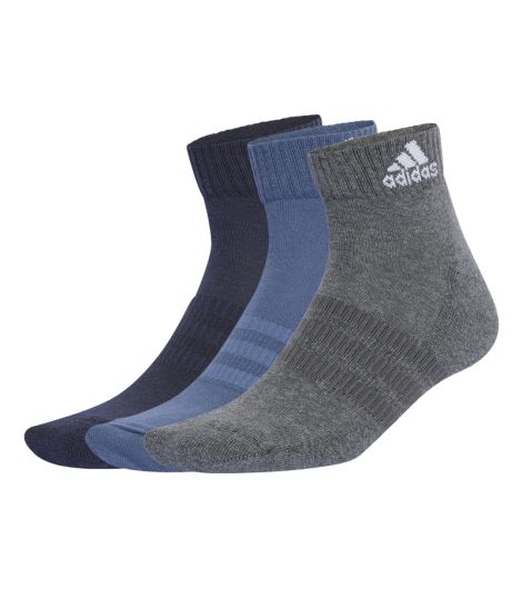 Adidas Men's Cushioned Sportswear Ankle Socks 3 Pairs