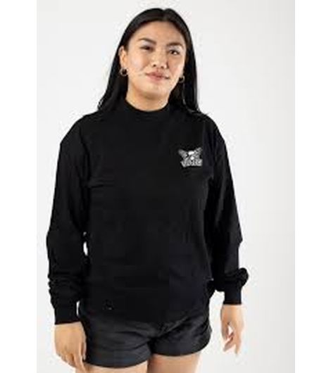 Vans Women's Skullyfly Ls Mock Neck Tee