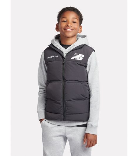 New Balance Kid's Wide Baffle Graphic Logo Quilted Gilet