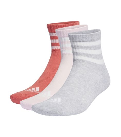 Adidas 3-Stripes Cushioned Sportswear Mid-Cut Socks 3 Pairs