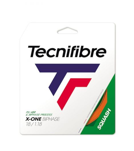 Tecnifibre Reel 200M X-One Biphase Orange 118 Squash Strings