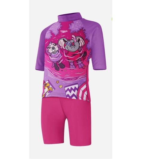 Speedo Kid's Girls Learn To Swim Sun Protection Top