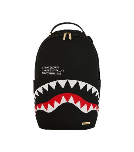 Sprayground Shark Central Knit Black Dlx-knit Backpack