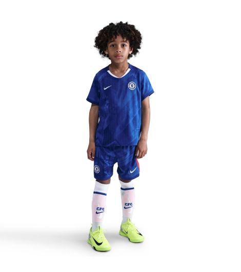 *Pre-Order* Chelsea FC 2025/26 Stadium Home Little Kid's Nike Football Replica 3-Piece Kit