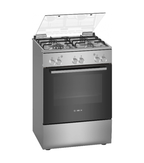 Bosch Free-Standing Gas Cooker 60Cm Series 2, HGA120B50M - Stainless Steel/Black