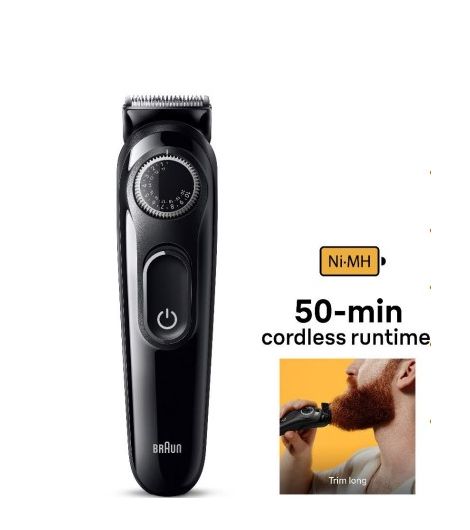 Braun Beard Trimmer Series 3 3410, Trimmer For Men with Styling Tools