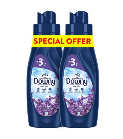 Downy Concentrate Fabric Conditioner Lavender & Musk 2 x 1 L