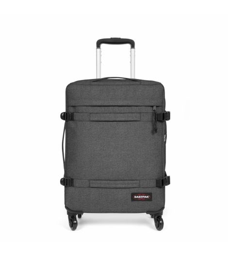 Eastpak Transit'R 4 S Black Denim Four-Wheeled Carry On Luggage