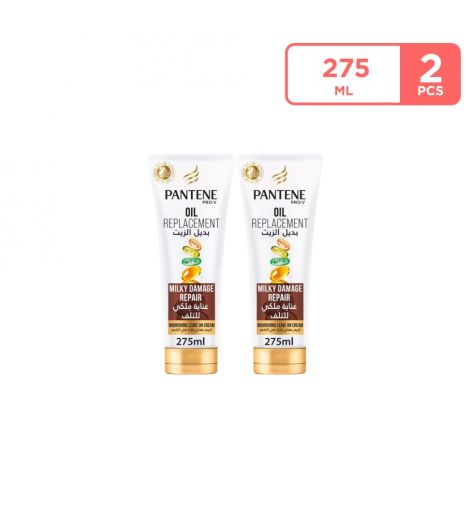 Pantene Pro-V Hair Oil Replacement Leave On Cream Milky Damage Repair 2 x 275 Ml