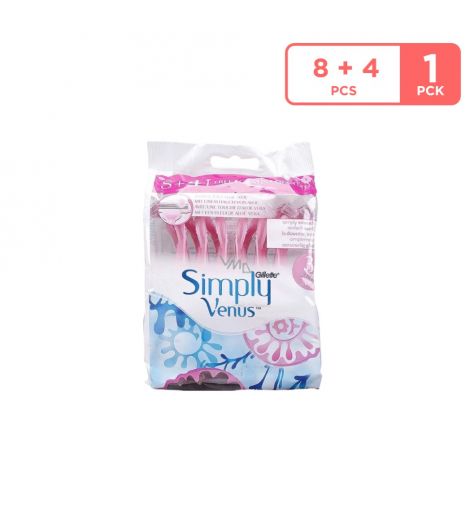 Gillette Venus3 Simply Razor 8 + 4 Free