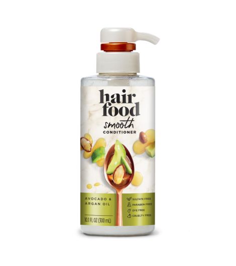 Hair Food Sulfate Free Shampoo, Dye Free Smoothing Treatment, Argan Oil and Avocado 300 ML
