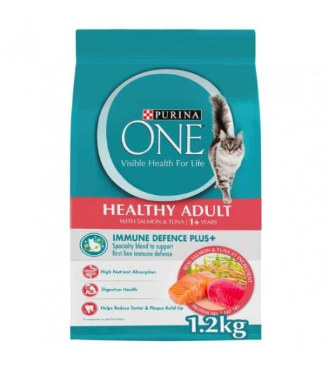 Purina One Healthy Adult with Salmon & Tuna (1+ Year) 1.2 kg