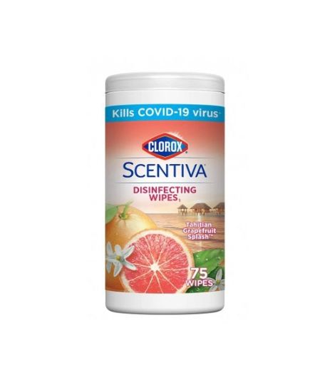 Clorox Scentiva Grapefruit Disinfecting Wipes 75 Wet Wipes
