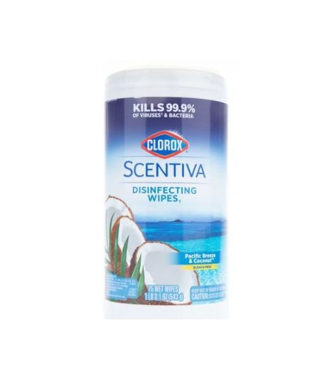 Clorox Scentiva Pacific Breeze & Coconut Disinfecting Wipes 75 Wet Wipes