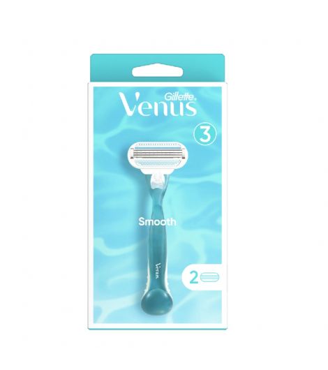 Gillette Venus Smooth Women'S Razor Handle + 2 Blade Refills