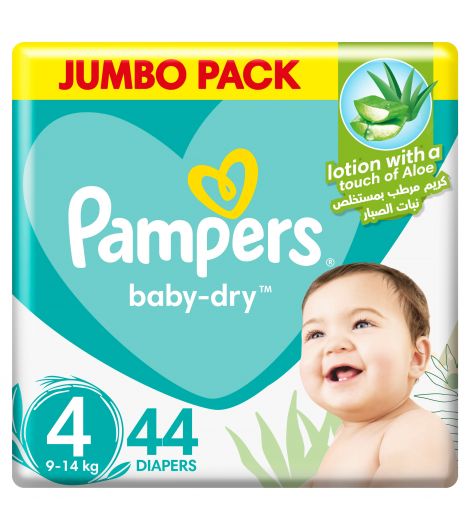Pampers Active Baby Dry Diapers, Size 4, Maxi, 8-14 kg Value Pack, 44 Pieces
