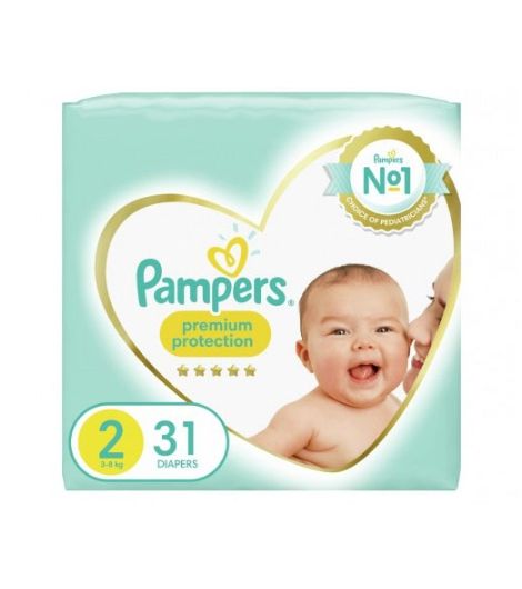 Pampers Premium Protection Diapers Size 2 ( 3-8 kg ) - 31 Diapers