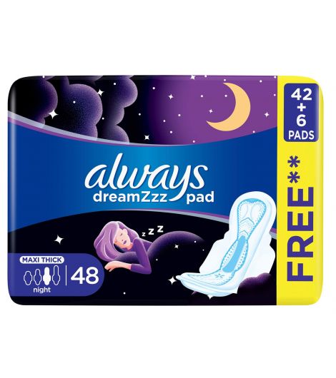 Always Regular Night Pads 48 Pieces