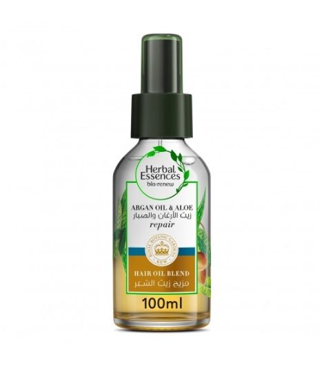 Herbal Essences Argan Oil & Aloe Vera Hair Oil Blend for Hair Repair, 100 ml