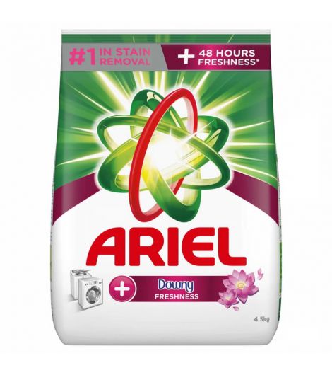 Ariel Automatic Downy Fresh Laundry Detergent Powder, Number 1 In Stain Removal With 48 Hours Of Freshness, 4.5 Kg