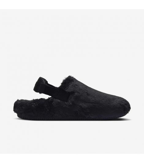 Nike Women's Calm Mule Fuzzy Fur 'Black'