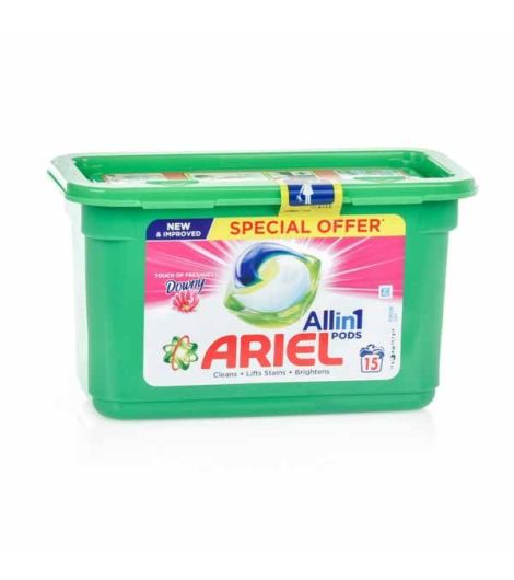 Ariel Downy Touch Of Freshness 3 In 1 Pods 15 Pieces